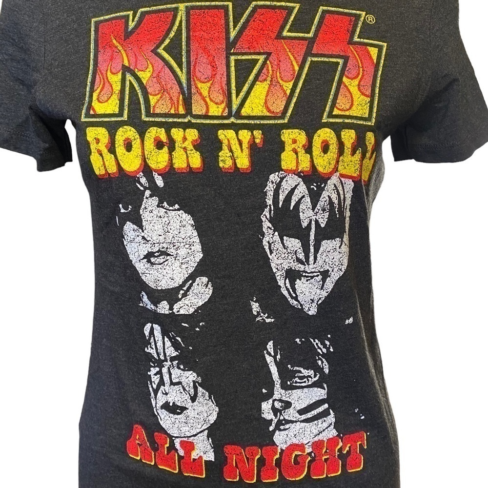 NEW KISS ‘Rock N’ Roll All Night’ Black Tee Sze Medium - Picture 3 of 4